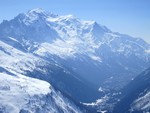 Le Mont Blanc et la vallée de Chamonix