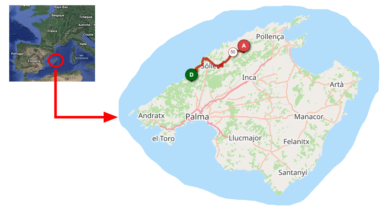 L'île de Majorque et notre itinéraire