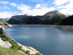 Le lac du barrage de Tignes