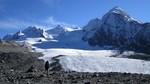Le glacier de Gebroulaz, l'Aiguille de Péclet