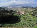San Cristobal de La Laguna depuis l'entrée du massif de l'Anaga