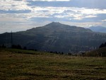 Le Mont Bisanne (1940 m) depuis le Char du Beurre