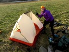 Tour du Mont Dore : La tente à l'aube